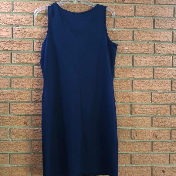 💙CLUNY💙SLEEVELESS NAVY BEADED DRESS💙 - Picture 7 of 8